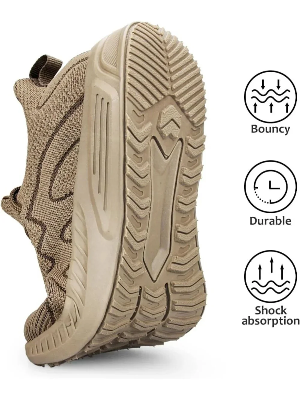 🆕Women's Khaki Running Shoes Non Slip Gym Tennis Walking Workout Sneakers